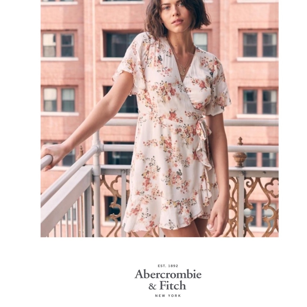 A&F - Ruffle Hem Wrap Dress